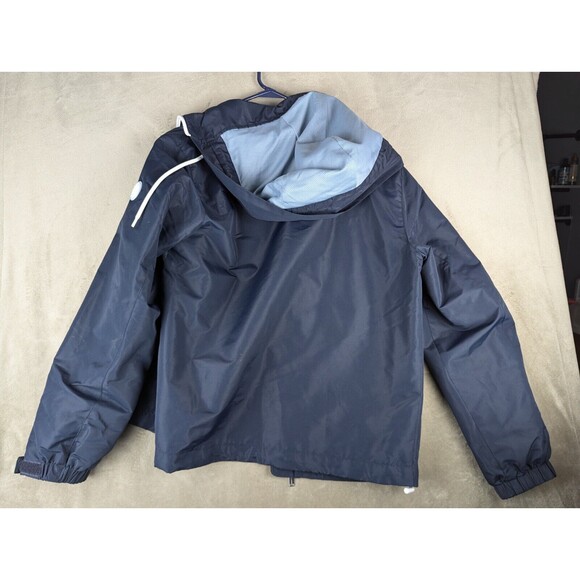 MICHAEL KORS MIDNIGHT BLUE S LOGO TAPE HOODED WOVEN WINDBREAKER JACKET MENS - Picture 7 of 14